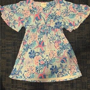Lilly Pulitzer Blue and Pink Floral romper